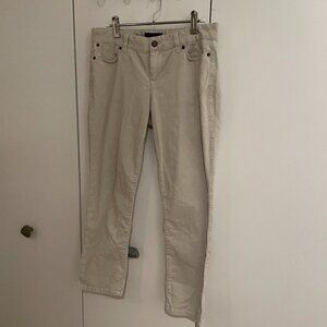 Talbot's Straight Leg Cords, Off White, Size 8P